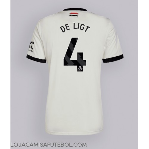 Camisa de Futebol Manchester United Matthijs de Ligt #4 Equipamento Alternativo 2024-25 Manga Curta